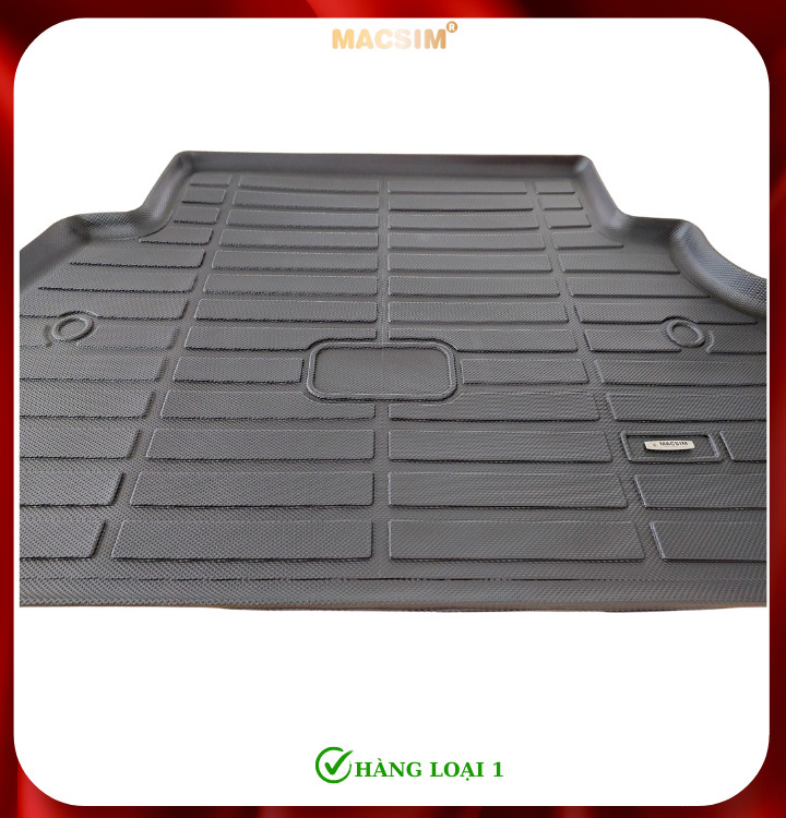 Thảm lót cốp xe ô tô Ford Everest 2008-2015 nhãn hiệu Macsim chất liệu TPE cao cấp màu đen