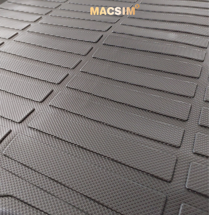 Thảm lót cốp xe ô tô Volkswagen Teramont X - Nhãn hiệu Macsim chất liệu nhựa TPE cao cấp màu đen