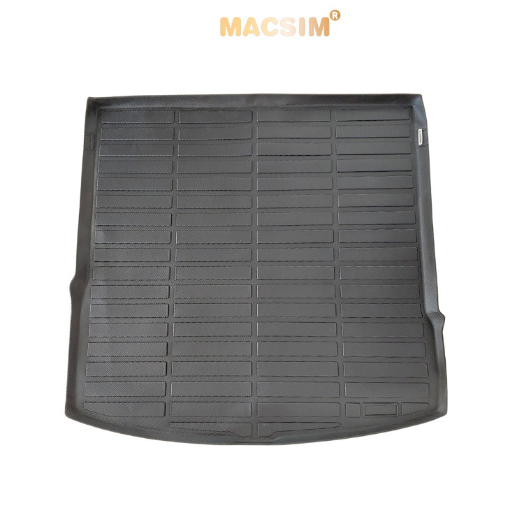 Thảm lót cốp xe ô tô Volkswagen Teramont - Nhãn hiệu Macsim chất liệu nhựa TPE cao cấp màu đen