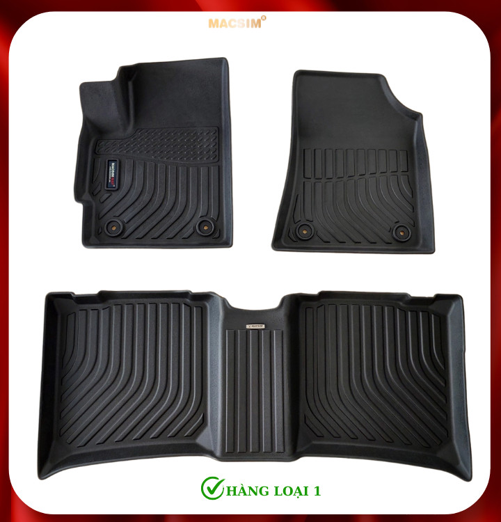 Thảm lót sàn xe ô tô VinFast Nerio Green Nhãn hiệu Macsim chất liệu nhựa TPE cao cấp màu đen