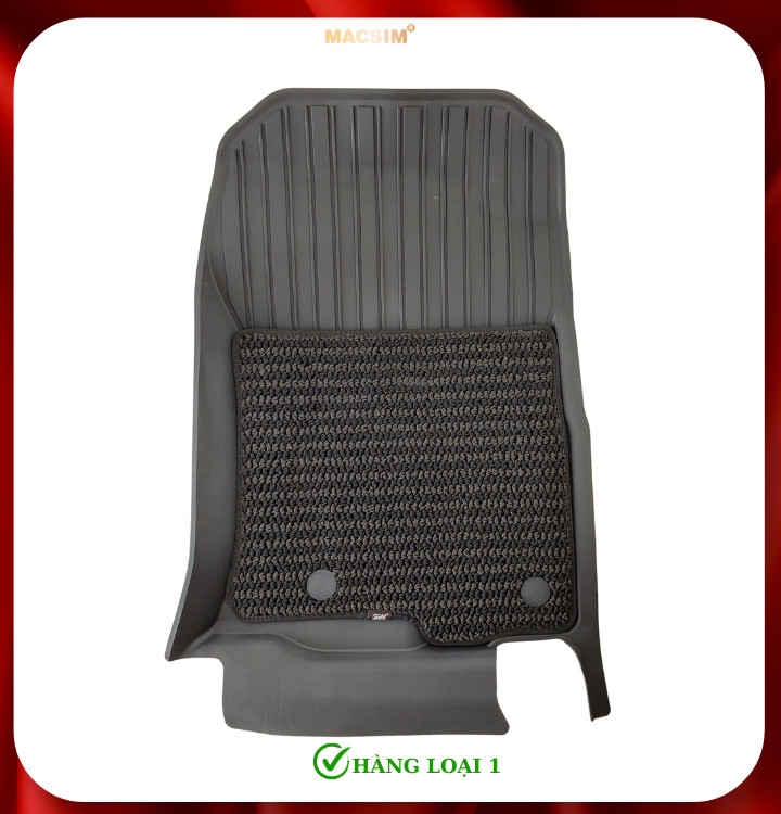 Thảm lót sàn 2 lớp 3 hàng ghế  xe ô tô Lexus GX 2010- 2023 Nhãn hiệu Macsim 3W chất liệu nhựa TPE đúc khuôn cao cấp - màu đen