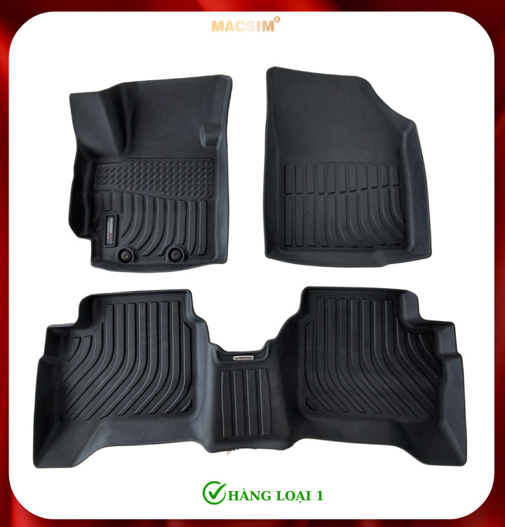 Thảm lót sàn xe ô tô Suzuki Swift 2019-nay (sd) Nhãn hiệu Macsim chất liệu nhựa TPE cao cấp màu đen