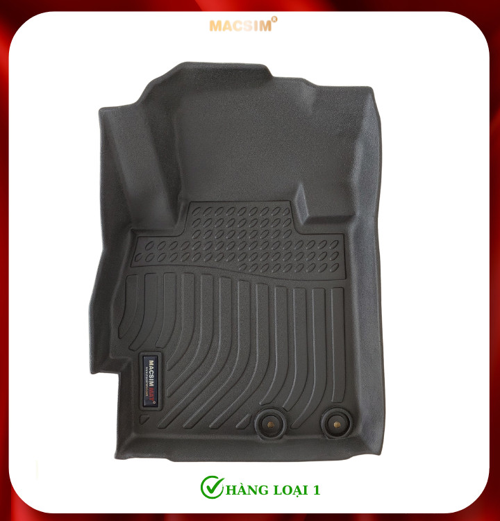 Thảm lót sàn xe ô tô Nissan Sunny 2011-2018 (sd) Nhãn hiệu Macsim chất liệu nhựa TPE cao cấp màu đen