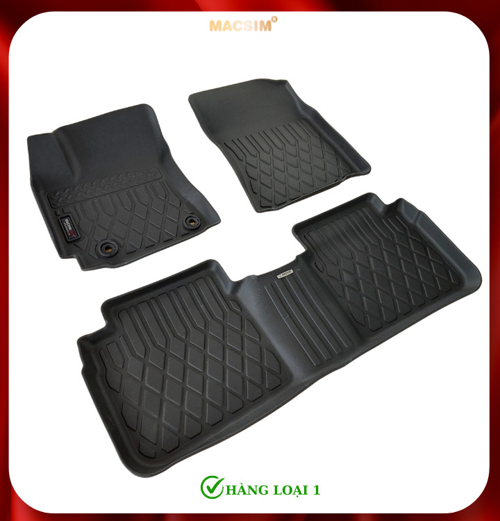 Thảm lót sàn xe ô tô Toyota Corolla Altis 2016-2021 (sd) Nhãn hiệu Macsim chất liệu nhựa TPE cao cấp màu đen