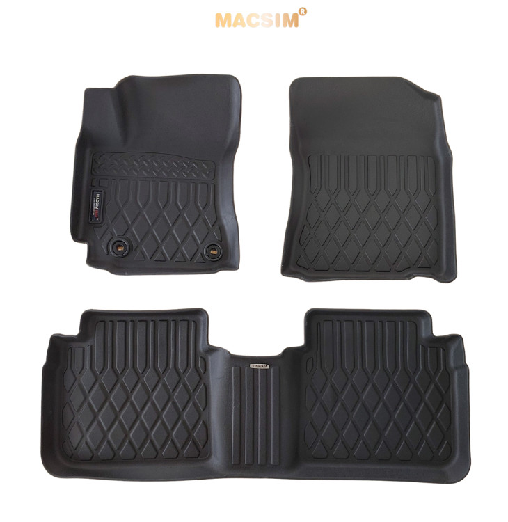 Thảm lót sàn xe ô tô Toyota Corolla Altis 2016-2021 (sd) Nhãn hiệu Macsim chất liệu nhựa TPE cao cấp màu đen