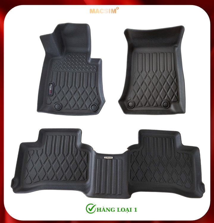 Thảm lót sàn sd1 xe ô tô Mercedes GLC 2016-2022 (sd) Nhãn hiệu Macsim chất liệu nhựa TPE cao cấp màu đen
