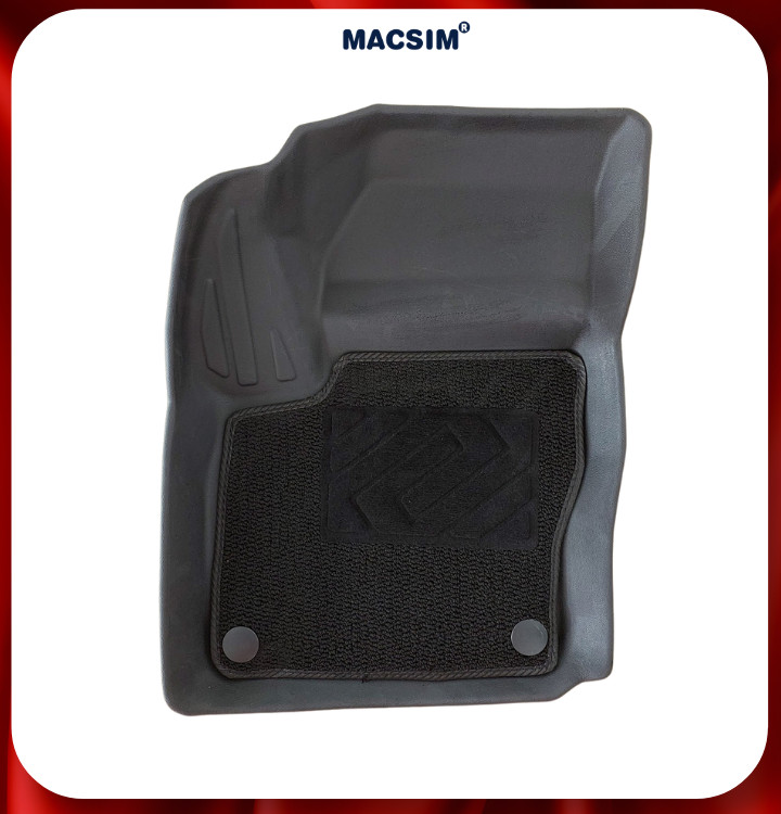 Thảm lót sàn ô tô 2 lớp cao cấp dành cho xe Ford Focus 2012-nay (sd2) nhãn hiệu Macsim chất liệu TPE màu đen
