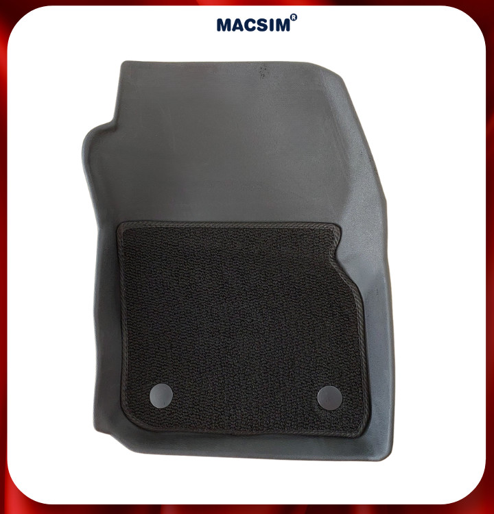 Thảm lót sàn ô tô 2 lớp cao cấp dành cho xe Ford Focus 2012-nay (sd2) nhãn hiệu Macsim chất liệu TPE màu đen