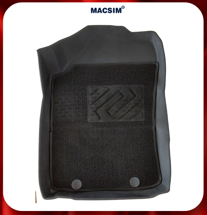 Thảm lót sàn ô tô 2 lớp cao cấp dành cho xe Toyota Wigo 2017-2022 (sd2) nhãn hiệu Macsim chất liệu TPE màu đen
