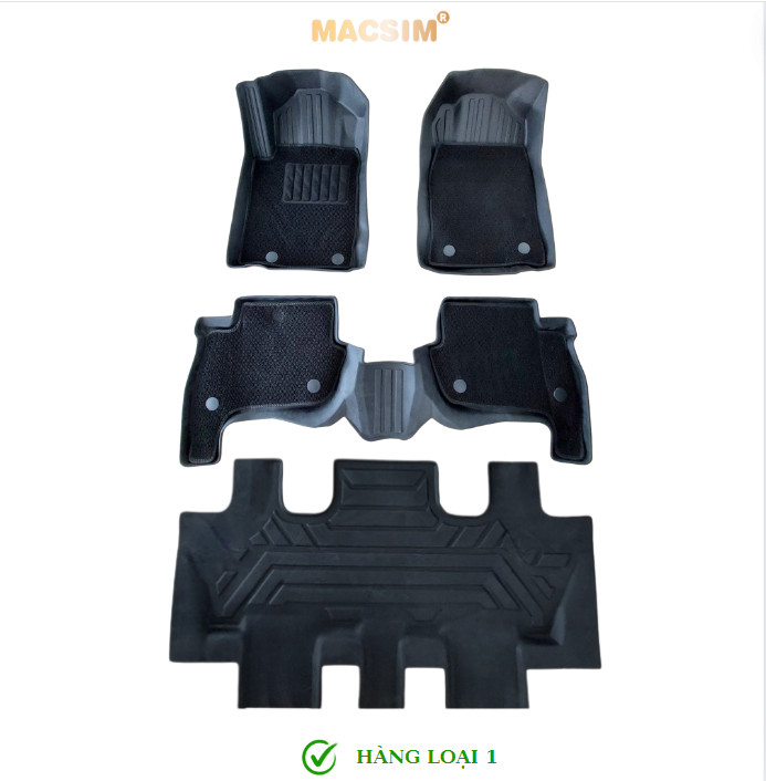 Thảm lót sàn ô tô 2 lớp cao cấp dành cho xe Toyota Rush 2017 - nay (sd2) nhãn hiệu Macsim chất liệu TPE màu đen