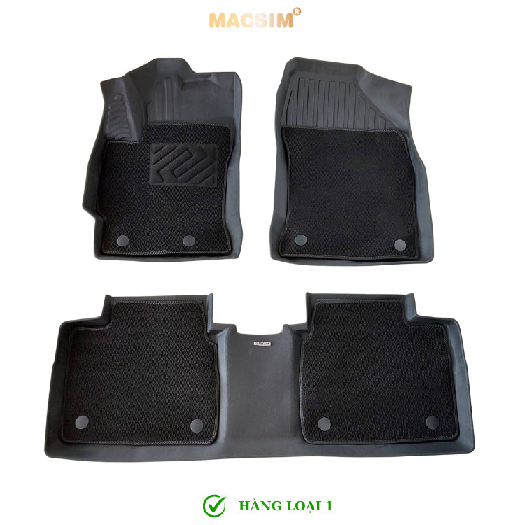 Thảm lót sàn ô tô 2 lớp cao cấp dành cho xe Toyota Corolla Altis 2012-2018 (sd2) nhãn hiệu Macsim chất liệu TPE màu đen