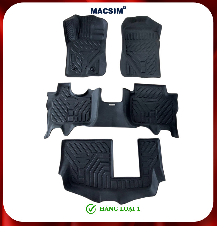 Thảm lót sàn xe ô tô Ford Everest 2022 & 2023+ (sd2) Nhãn hiệu Macsim chất liệu nhựa TPE cao cấp màu đen