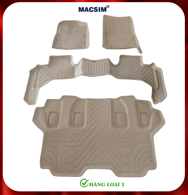 Thảm  lót sàn ô tô xe Toyota Land cruiser LC300 2022+ (sd) nhãn hiệu Macsim - chất liệu tpe cao cấp màu be