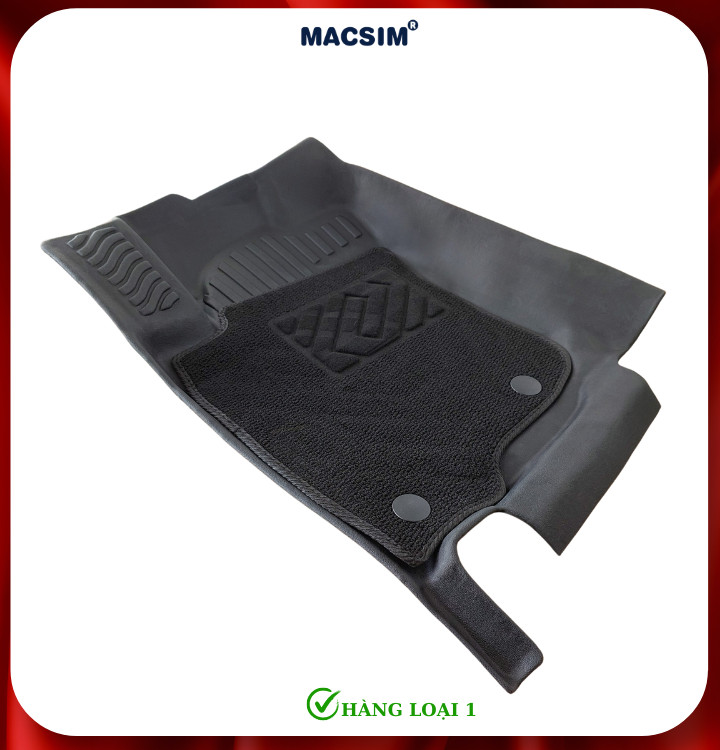 Thảm lót sàn ô tô 2 lớp cao cấp dành cho xe TOYOTA PRADO 2010+ (sd2) nhãn hiệu Macsim chất liệu TPE màu đen