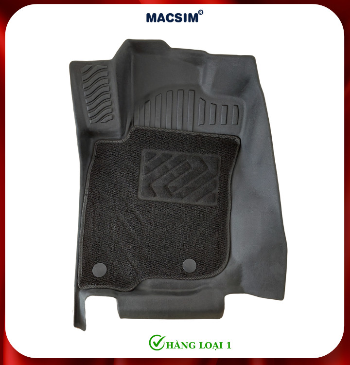 Thảm lót sàn ô tô 2 lớp cao cấp dành cho xe TOYOTA PRADO 2010+ (sd2) nhãn hiệu Macsim chất liệu TPE màu đen