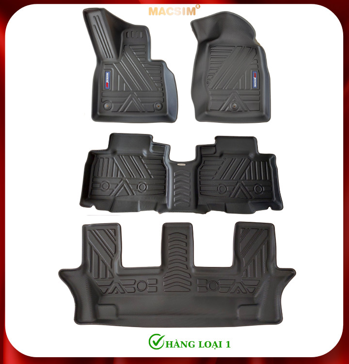 Thảm  lót sàn xe ô tô Ford Explorer 2019-nay Nhãn hiệu Macsim chất liệu nhựa TPE cao cấp màu đen
