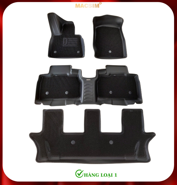Thảm lót sàn ô tô 2 lớp cao cấp dành cho xe Ford Explorer 2019-nay (qd) nhãn hiệu Macsim chất liệu TPE màu đen