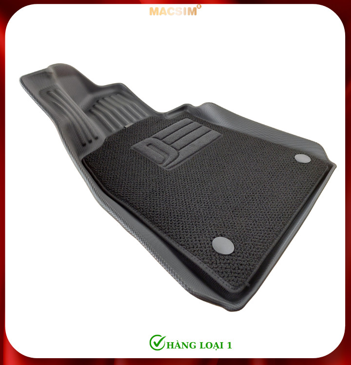 Thảm lót sàn ô tô 2 lớp cao cấp dành cho xe Mercedes S 2021+ (qd) nhãn hiệu Macsim chất liệu TPE màu đen