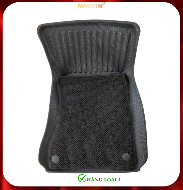 Thảm lót sàn ô tô 2 lớp cao cấp dành cho xe Mercedes S 2021+ (qd) nhãn hiệu Macsim chất liệu TPE màu đen