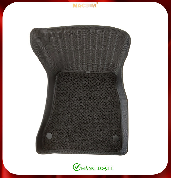 Thảm lót sàn ô tô 2 lớp cao cấp dành cho xe Mercedes S 2014-2020 (qd) nhãn hiệu Macsim chất liệu TPE màu đen