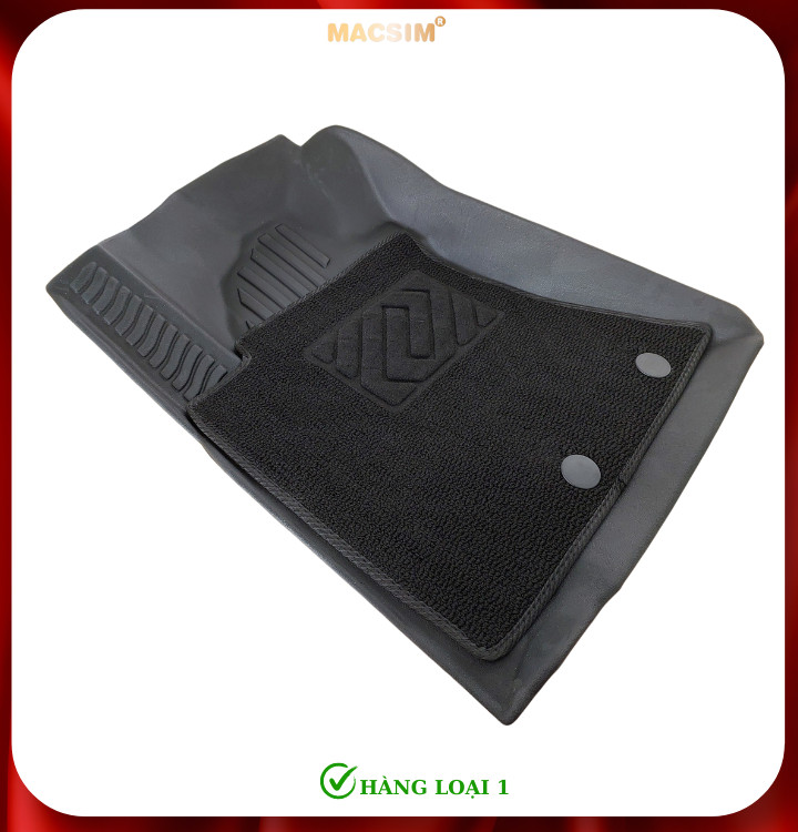 Thảm lót sàn ô tô 2 lớp cao cấp dành cho xe Toyota Land Cruiser 2010-2021 (sd2) nhãn hiệu Macsim chất liệu TPE màu đen