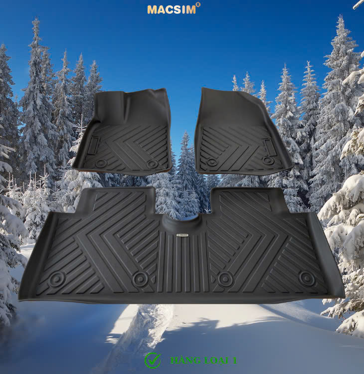 Thảm lót sàn xe ô tô BYD ATTO 3 2024+ Nhãn hiệu Macsim chất liệu nhựa TPE cao cấp màu đen