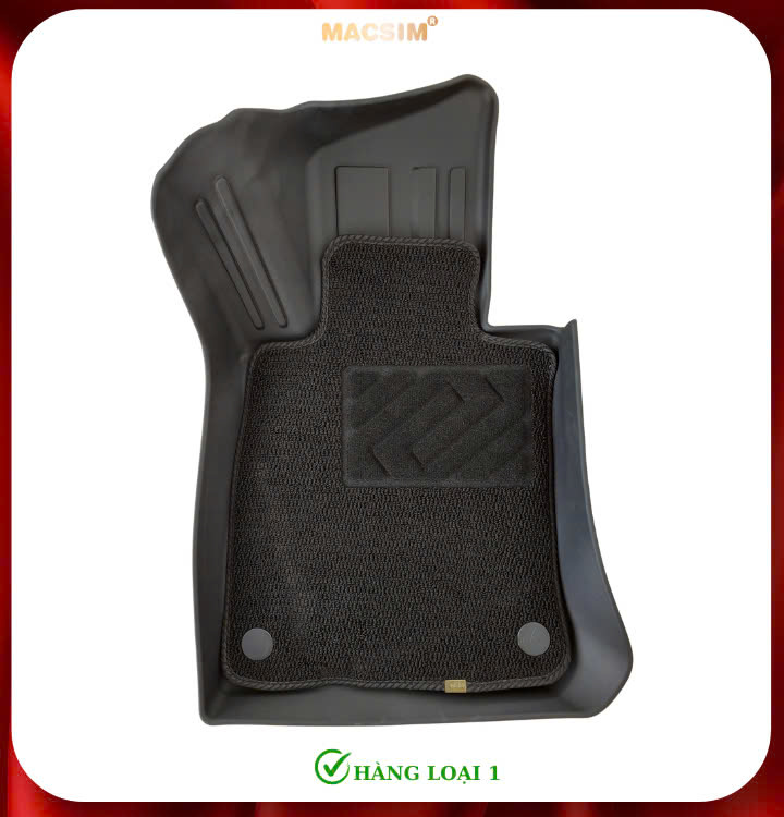 Thảm lót sàn ô tô 2 lớp cao cấp dành cho xe Mercedes Benz GLC 2023+ (sd3) nhãn hiệu Macsim chất liệu TPE màu đen