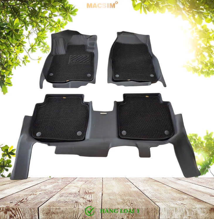 Thảm lót sàn xe ô tô 2 lớp Honda CRV 2023+ (2 hàng ghế sd3) Nhãn hiệu Macsim chất liệu nhựa TPE cao cấp màu đen