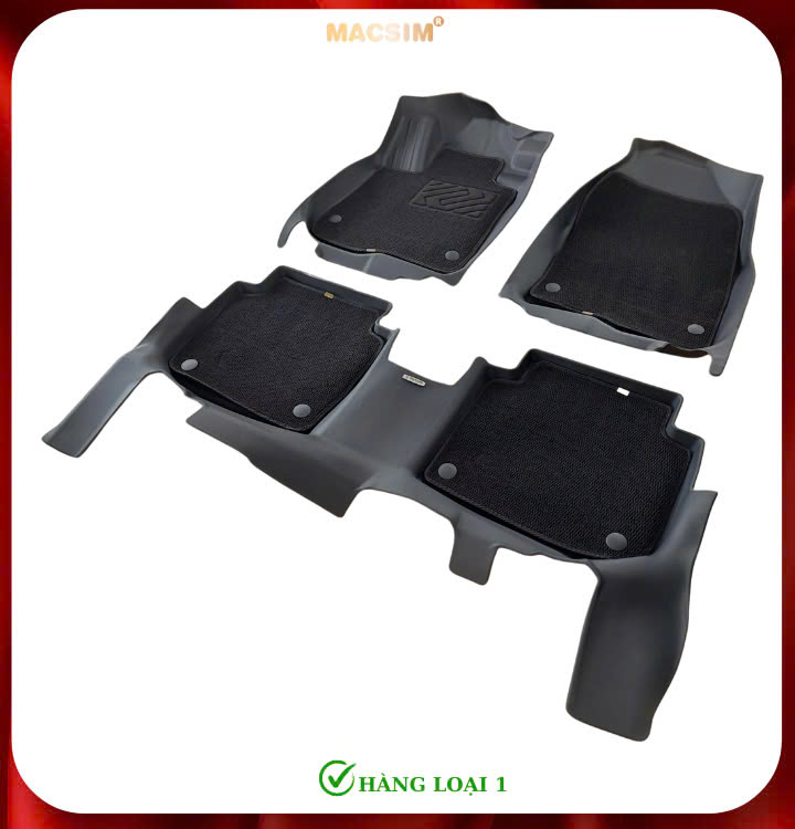 Thảm lót sàn xe ô tô 2 lớp Honda CRV 2023+ (2 hàng ghế sd3) Nhãn hiệu Macsim chất liệu nhựa TPE cao cấp màu đen