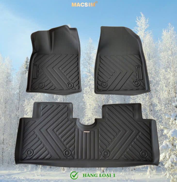 Thảm lót sàn xe ô tô BYD DOLPHIN 2024+ Nhãn hiệu Macsim chất liệu nhựa TPE cao cấp màu đen