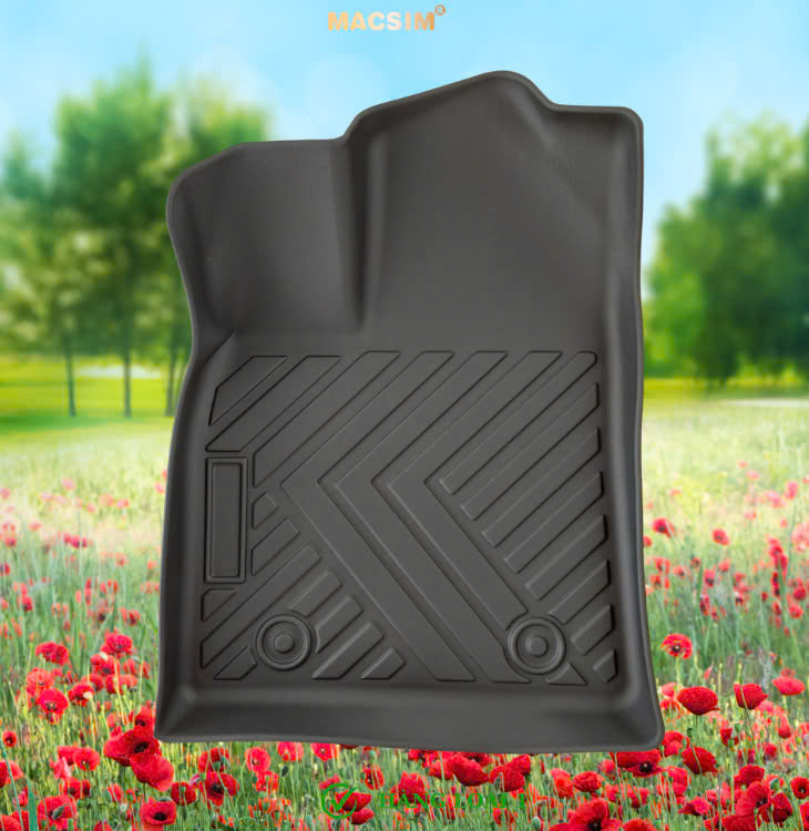 Thảm lót sàn xe ô tô BYD DOLPHIN 2024+ Nhãn hiệu Macsim chất liệu nhựa TPE cao cấp màu đen