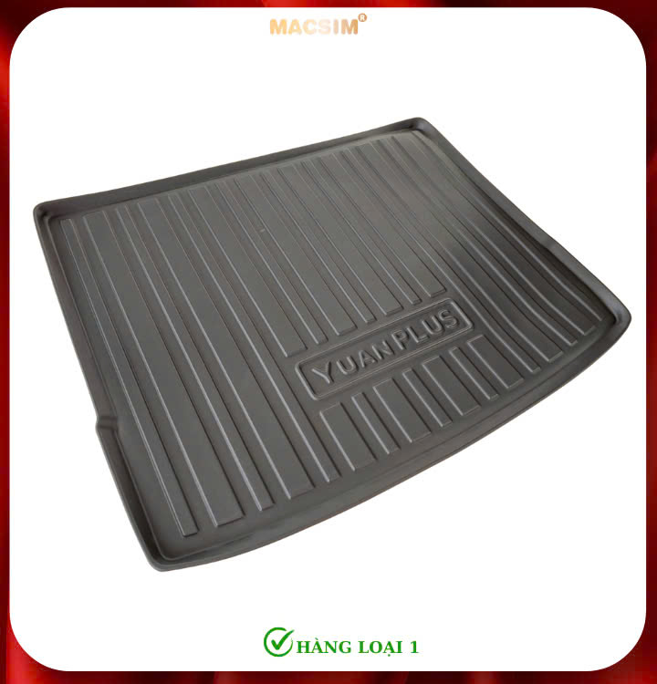 Thảm lót cốp xe ô tô BYD ATTO 3 2024+ Nhãn hiệu Macsim chất liệu nhựa TPE cao cấp màu đen