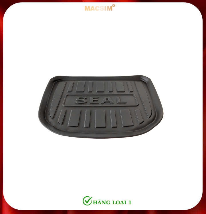 Thảm lót cốp xe ô tô BYD SEAL 2024+(cốp trước) Nhãn hiệu Macsim chất liệu nhựa TPE cao cấp màu đen