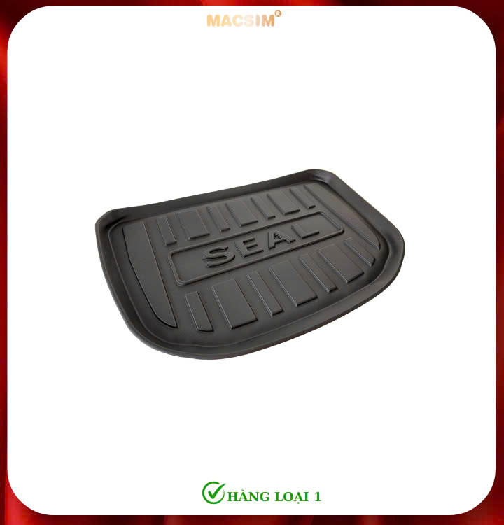 Thảm lót cốp xe ô tô BYD SEAL 2024+(cốp trước) Nhãn hiệu Macsim chất liệu nhựa TPE cao cấp màu đen