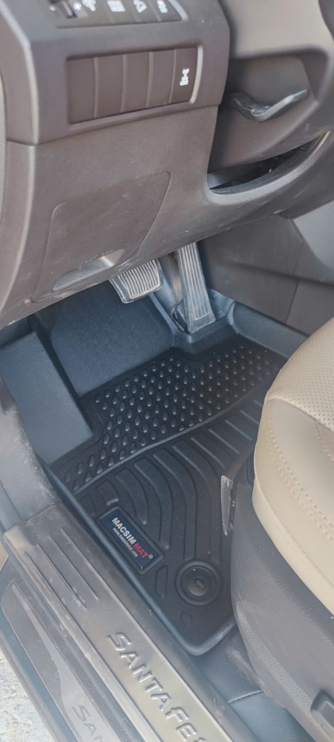 Thảm lót sàn ô tô Hyundai Santafe 2013-2018 Macsim - Tpe chuẩn phom, Sử dụng lâu dài (Mã 01)