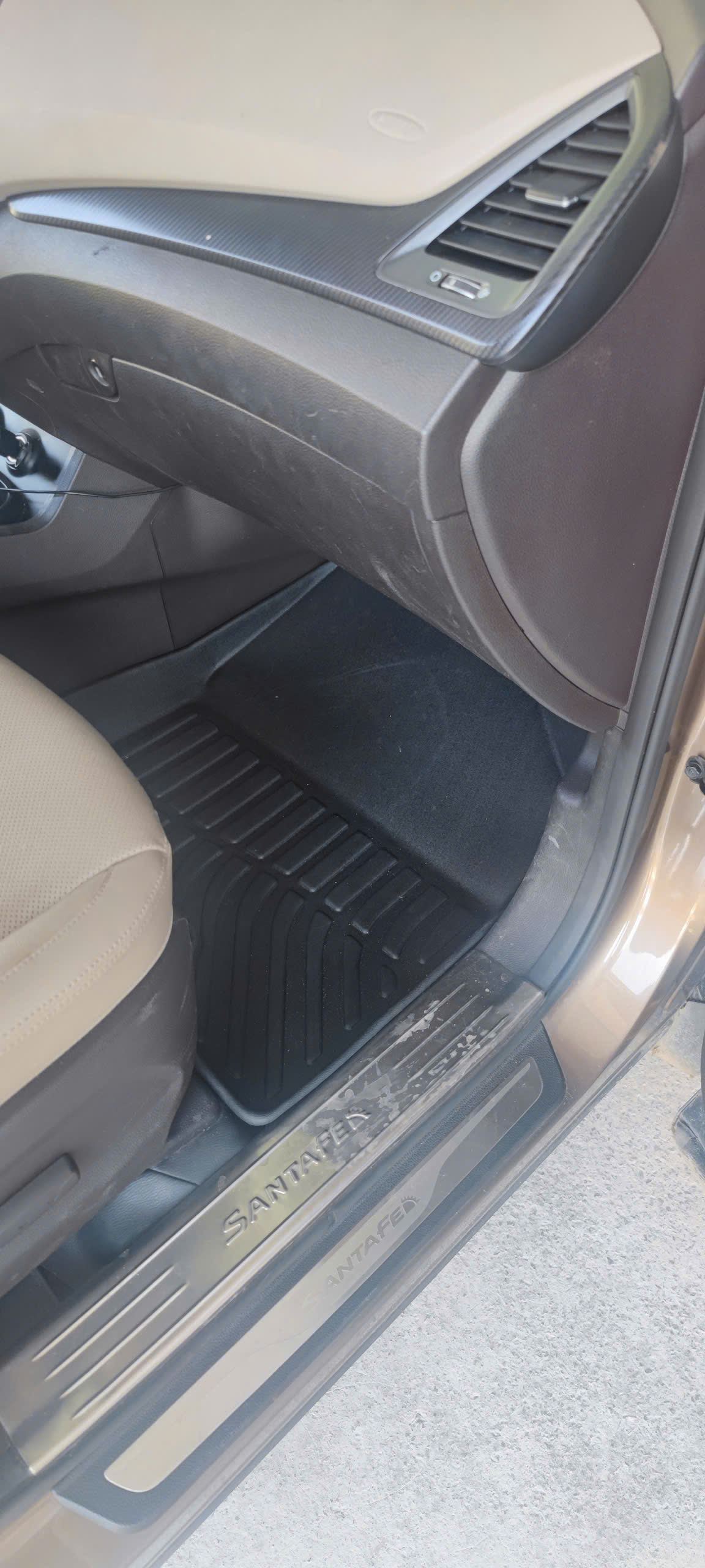 Thảm lót sàn ô tô Hyundai Santafe 2013-2018 Macsim - Tpe chuẩn phom, Sử dụng lâu dài (Mã 01)