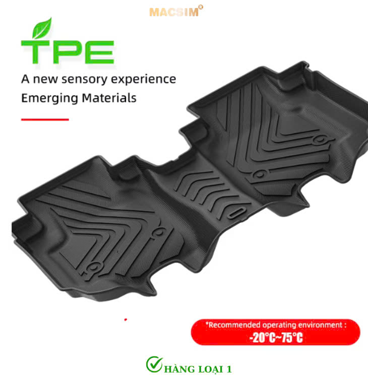 Thảm lót sàn ô tô (sd4) 1 lớp cao cấp dành cho xe Honda HRV 2023+ (sd4) nhãn hiệu Macsim chất liệu TPE màu đen