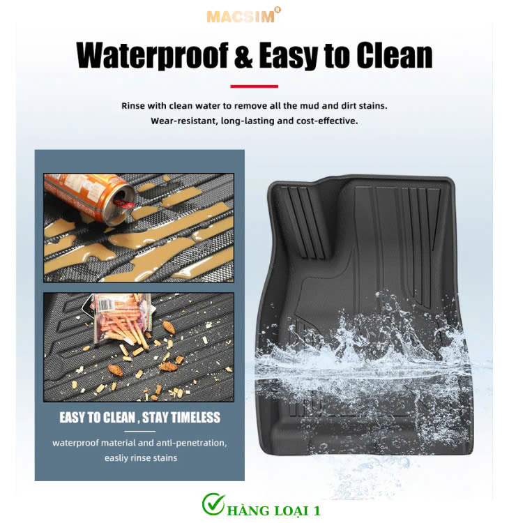 Thảm lót sàn (sd4) ô tô 2 lớp cao cấp dành cho xe Ford Ranger 2022+ (sd4) nhãn hiệu Macsim chất liệu TPE màu đen