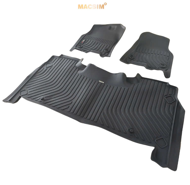 Thảm lót sàn ô tô Ram1500 CrewCab 2019- 2024 Macsim - Tpe chuẩn phom, dễ vệ sinh (Mã 01)