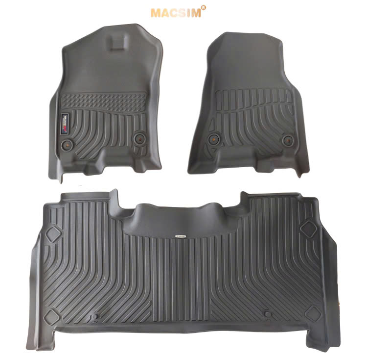 Thảm lót sàn ô tô Ram1500 CrewCab 2019- 2024 Macsim - Tpe chuẩn phom, dễ vệ sinh (Mã 01)