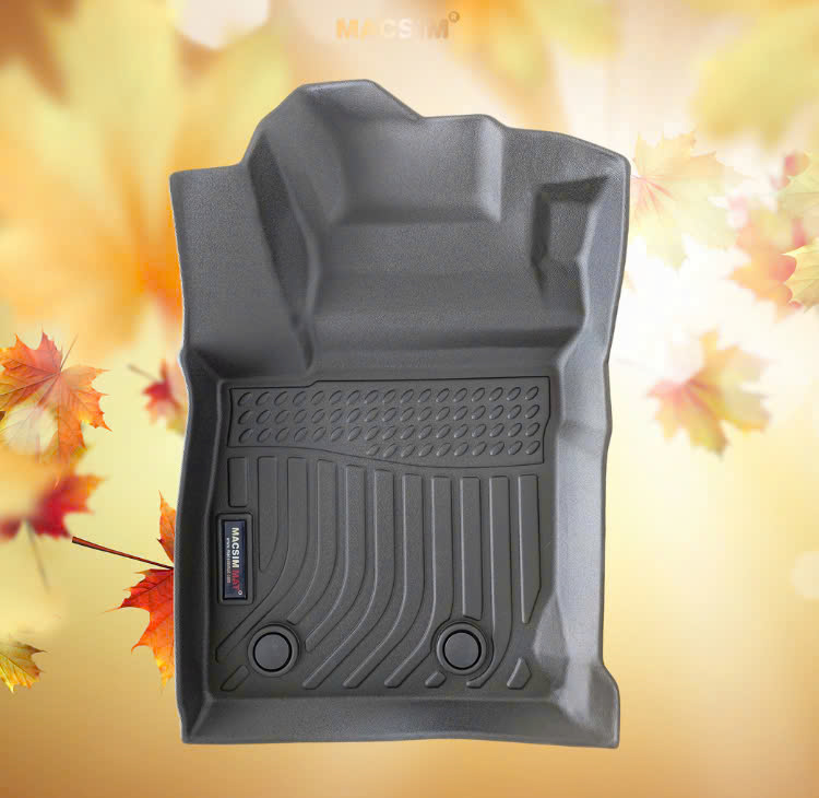 Thảm lót sàn xe ô tô Ford Fiesta 2014-2019 (sd) Nhãn hiệu Macsim chất liệu nhựa TPE cao cấp màu đen