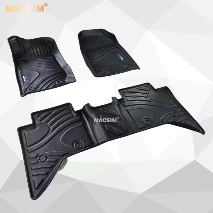 Thảm lót sàn xe ô tô qd Isuzu D-max 2014-2020 qd Nhãn hiệu Macsim chất liệu nhựa TPV cao cấp
