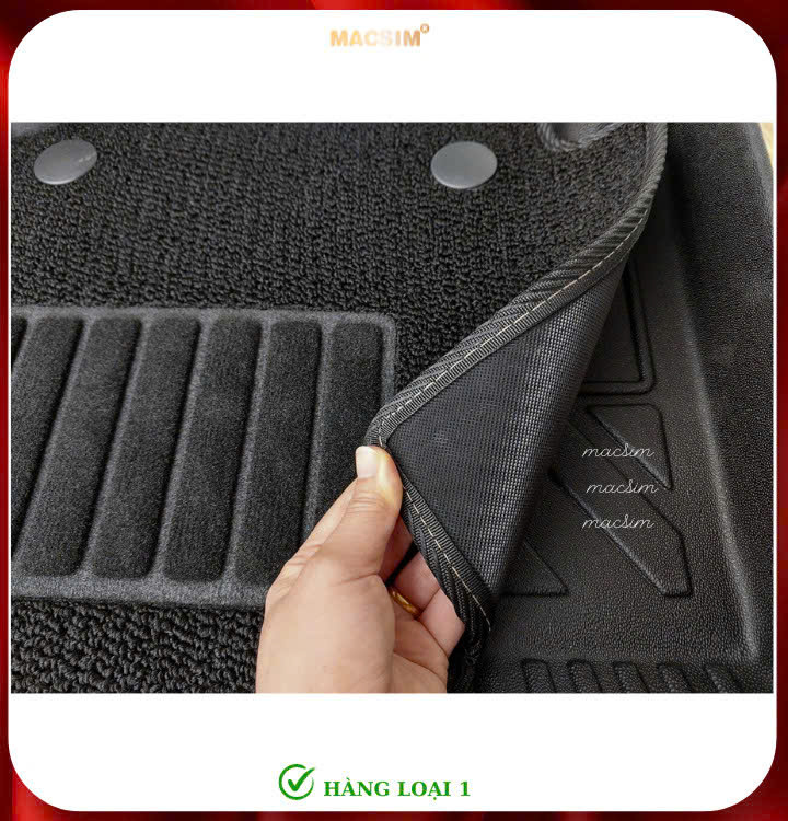 Thảm lót sàn ô tô (2 lớp)cao cấp dành cho xe Land cruiser LC300 2022+/ Lexus LX600 (sd2) nhãn hiệu Macsim chất liệu TPE màu đen