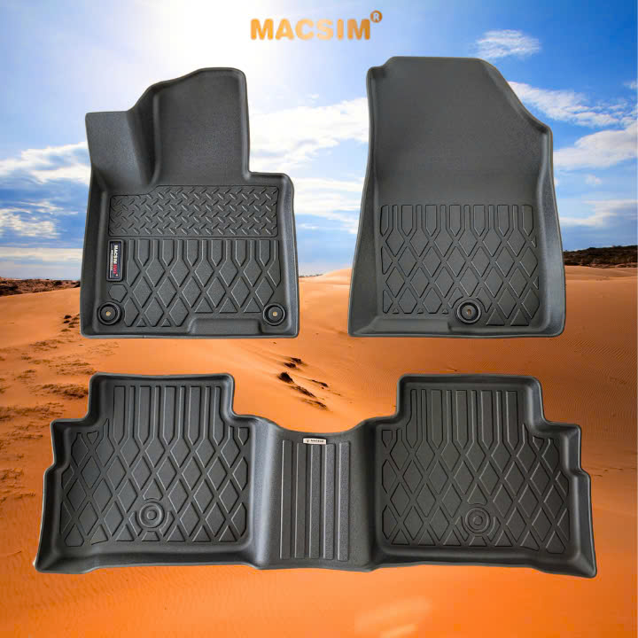 Thảm lót sàn sd1 trám xe ô tô Kia Sportage Nhãn hiệu Macsim chất liệu nhựa TPE cao cấp màu đen