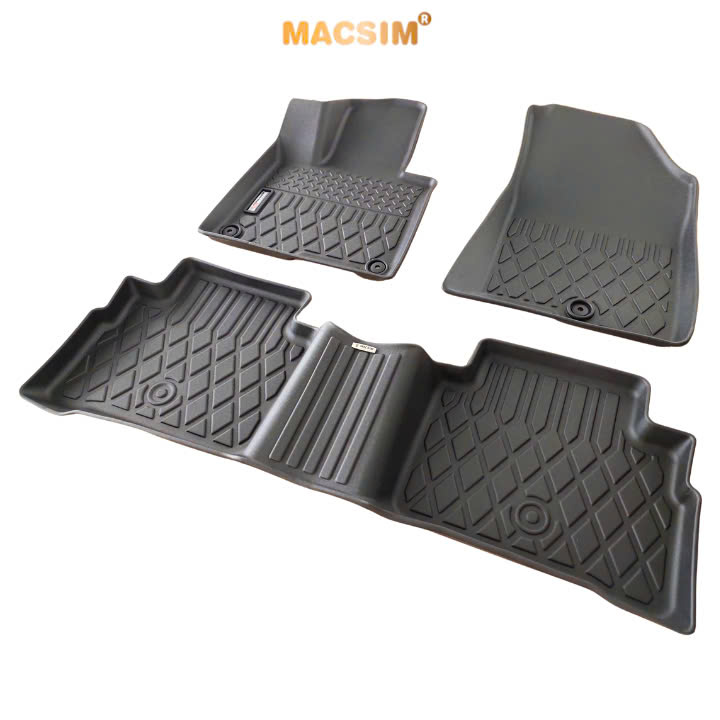 Thảm lót sàn sd1 trám xe ô tô Kia Sportage Nhãn hiệu Macsim chất liệu nhựa TPE cao cấp màu đen