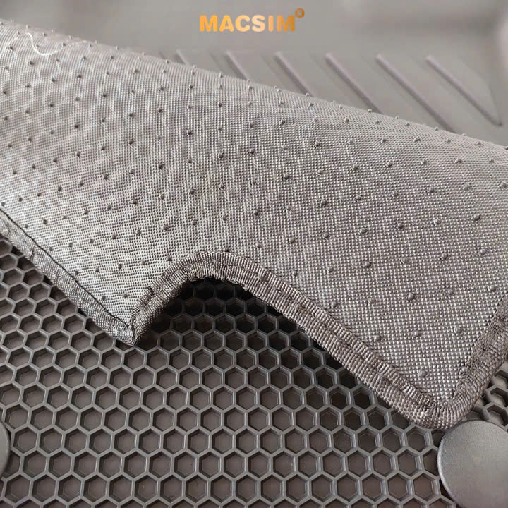 Thảm lót sàn ô tô Mercedes GLC 2023+  Macsim - cao su ghi, chuẩn phom, Sử dụng lâu dài(Mã 03)