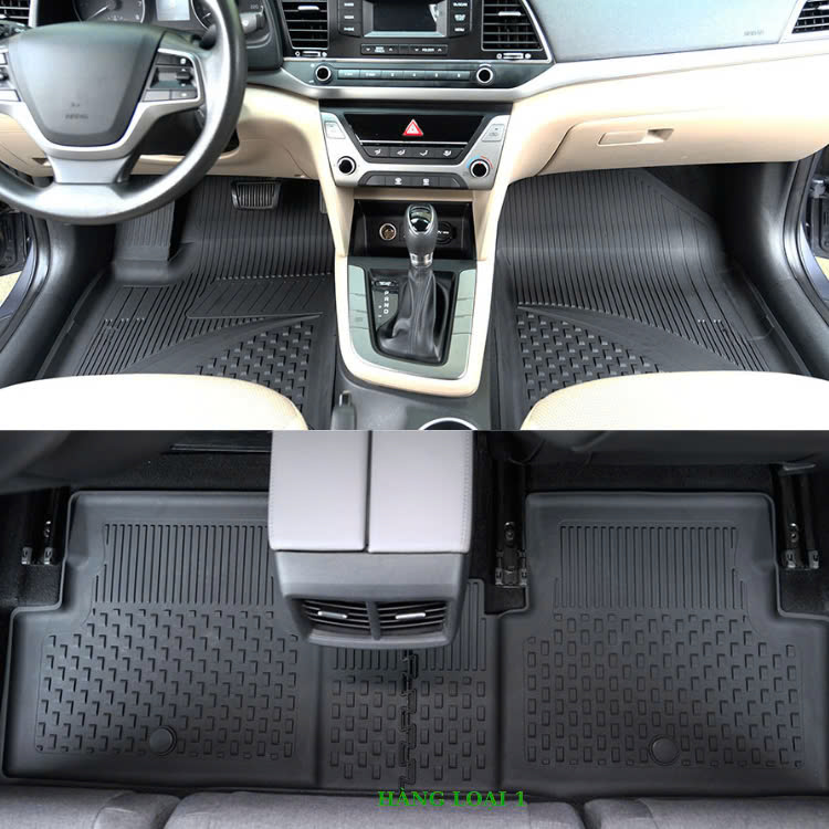 Thảm lót sàn ô tô nhựa TPE Silicon hyundai Tucson 2021+ Black Nhãn hiệu Macsim