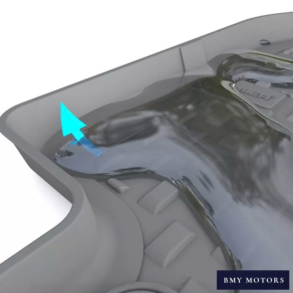 Thảm lót sàn ô tô nhựa TPE Silicon Hyundai Kona 2017+ Black Nhãn hiệu Macsim