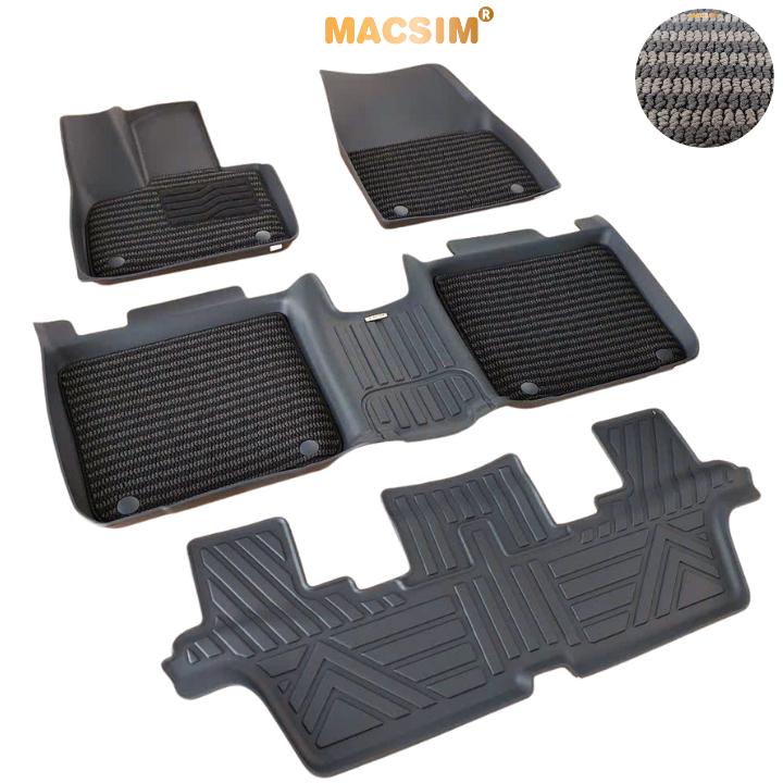 Thảm Lót Sàn Ô Tô Vinfast VF9 7 bản 7 chỗ Macsim – Dệt thô chuẩn phom, Sử dụng lâu dài (Mã 03)