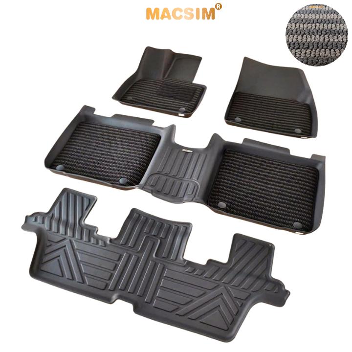 Thảm Lót Sàn Ô Tô Vinfast VF9 7 bản 7 chỗ Macsim – Dệt thô chuẩn phom, Sử dụng lâu dài (Mã 03)